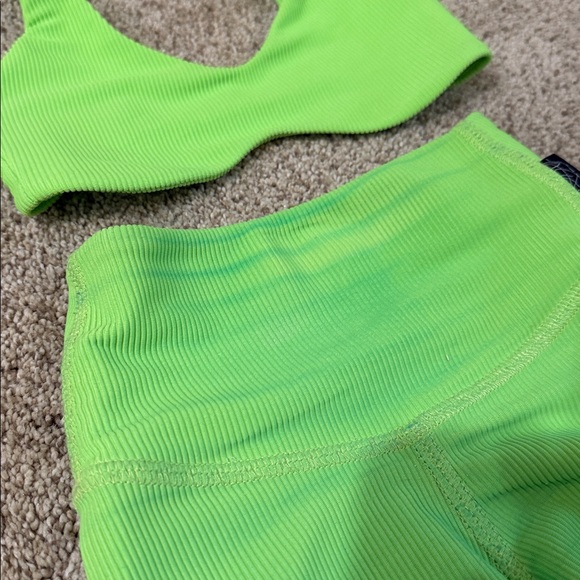 Tiger Friday Neon Green Ribbed Set - Picture 3 of 4